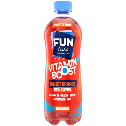 6 x FUN Light Vitamin Boost 500 ml Sunset Orange