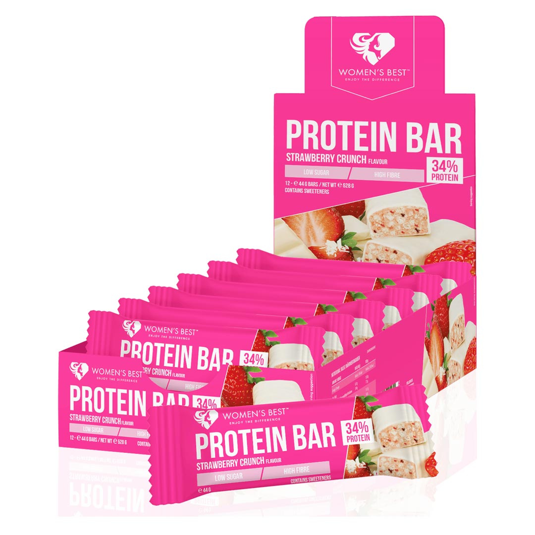 12 x Womens Best Protein Bar 44 g Strawberry Crunch i gruppen Bars / Proteinbars hos Proteinbolaget (PB-19022)