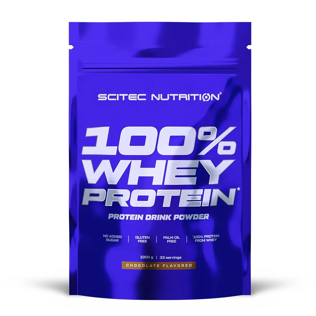 Scitec Nutrition 100% Whey Protein 1 kg i gruppen Kosttillskott / Proteinpulver / Vassleprotein / Vasslekoncentrat hos Proteinbolaget (PB-1975)