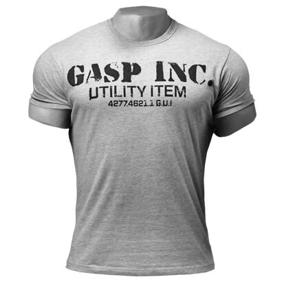 GASP Utility Tee Greymelange i gruppen Träningskläder / T-shirt hos Proteinbolaget (PB-2076)