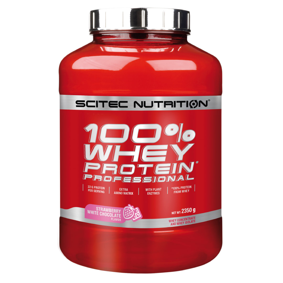 Scitec Nutrition 100% Whey Protein Professional 2.35 kg i gruppen Kosttillskott / Proteinpulver / Vassleprotein / Vasslekoncentrat hos Proteinbolaget (PB-2079)