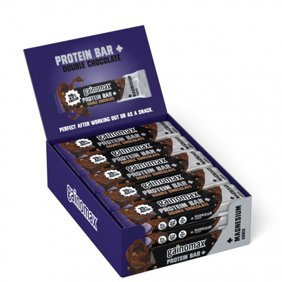 15 x Gainomax Protein bar + value 60 g Double Chocolate Magnesium i gruppen Bars / Proteinbars hos Proteinbolaget (PB-215125)