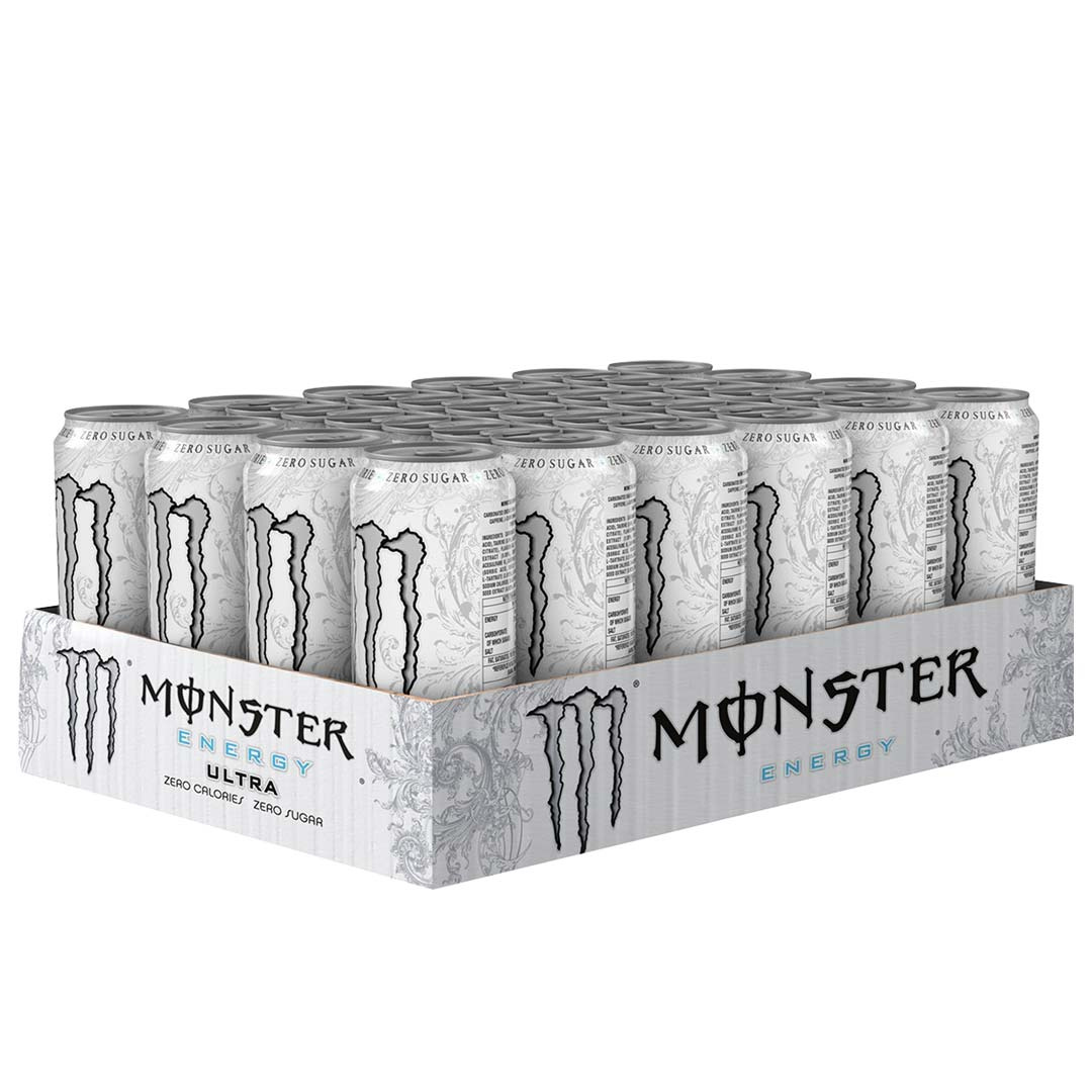 24 x Monster Energy 500 ml Ultra White (sockerfri) i gruppen Drycker / Energidryck hos Proteinbolaget (PB-21521)