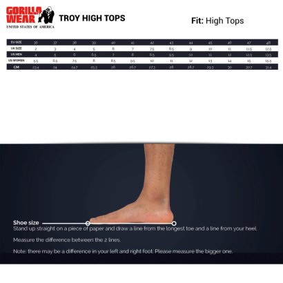 Gorilla Wear Troy High Tops Black & Grey