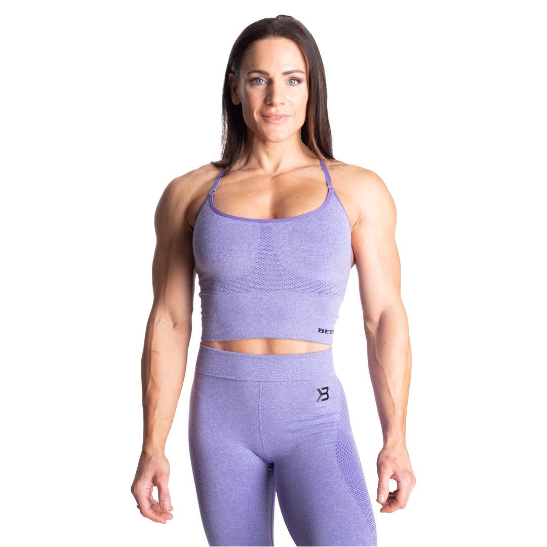 Better Bodies Astoria Seamless Bra Athletic Purple Melange i gruppen Träningskläder / Sport-BH hos Proteinbolaget (PB-22020943)