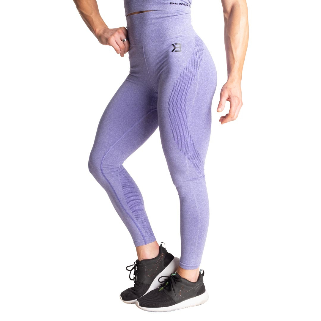 Better Bodies Rockaway Leggings Athletic Purple Melange i gruppen Träningskläder / Tights hos Proteinbolaget (PB-22020947)