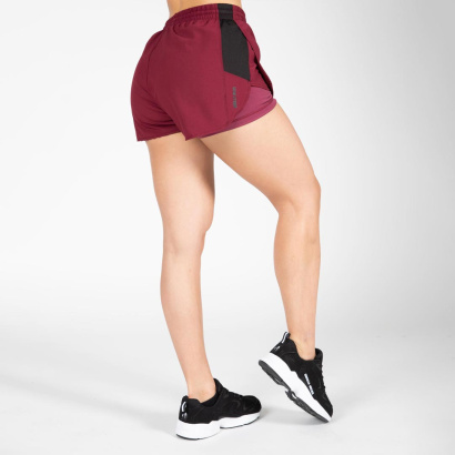 Gorilla Wear Salina 2-In-1 Shorts Burgundy Red Gorilla Wear Salina 2-In-1 Shorts Burgundy Red