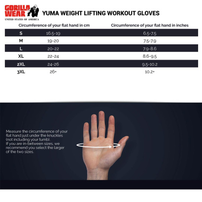 Gorilla Wear Yuma Weightlifting Workout Gloves Black/Grey Gorilla Wear Yuma Weightlifting Workout Gloves Black/Grey