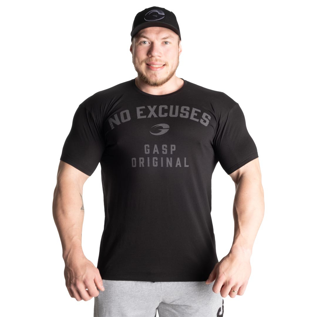 GASP Atlas Tee No Excuses Black i gruppen Träningskläder / T-shirt hos Proteinbolaget (PB-2203101)