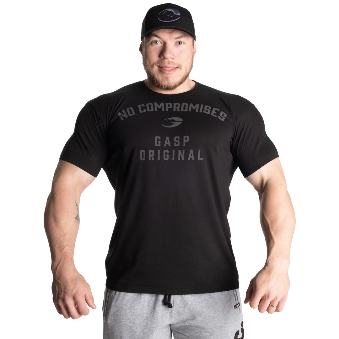 GASP Atlas Tee No Compromises Black i gruppen Träningskläder / T-shirt hos Proteinbolaget (PB-2203102)