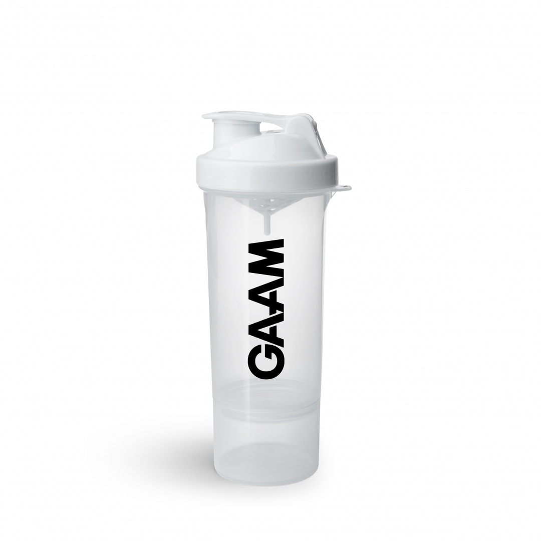 GAAM Smartshake Slim 500 ml White i gruppen Träningsredskap & Utrustning / Shakers & Vattenflaskor / Shakers hos Proteinbolaget (PB-2203141-4)