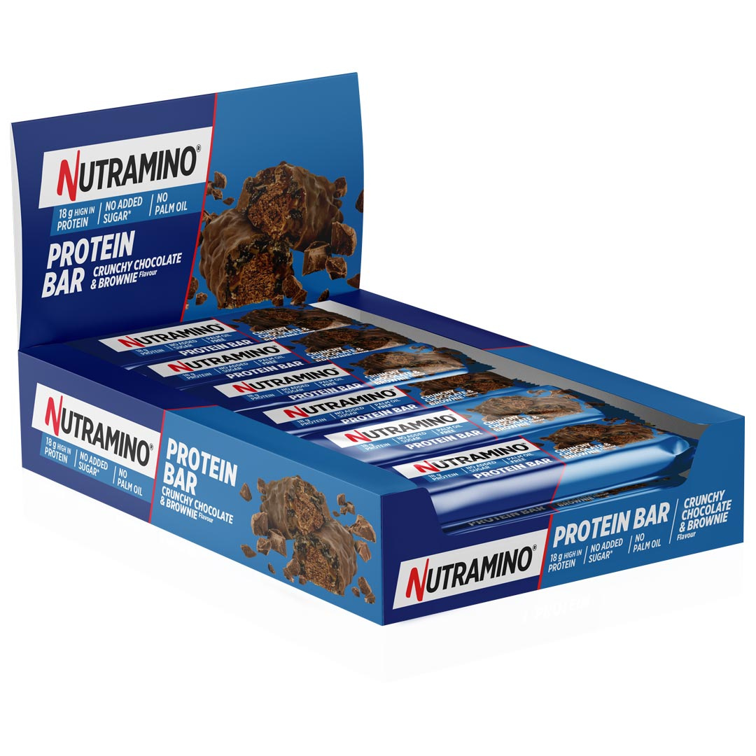 12 x Nutramino Protein Bar 55 g Crunchy Chocolate Brownie i gruppen Bars / Proteinbars hos Proteinbolaget (PB-220361)