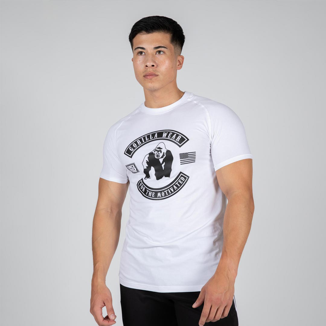 Gorilla Wear Tulsa T-Shirt White i gruppen Träningskläder / T-shirt hos Proteinbolaget (PB-2205314)