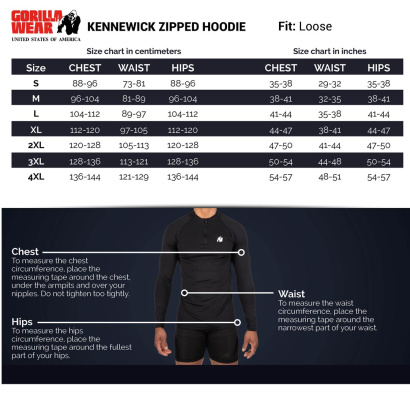 Gorilla Wear Kennewick Zipped Hoodie Black Gorilla Wear Kennewick Zipped Hoodie Black
