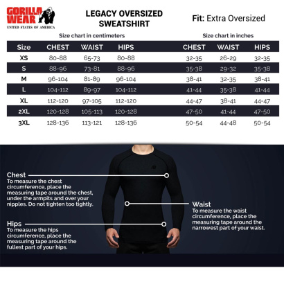 Gorilla Wear Legacy Oversized Sweatshirt Red/Black Gorilla Wear Legacy Oversized Sweatshirt Red/Black