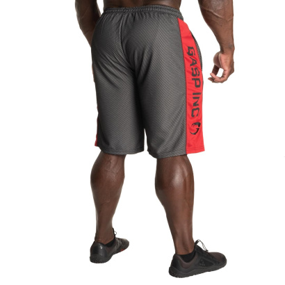 GASP No1 Mesh Shorts Black/Red