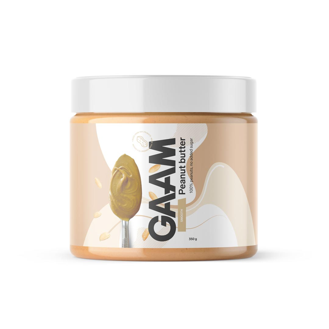 GAAM Peanut Butter 350 g Smooth i gruppen Livsmedel / Spreads / Jordnötssmör hos Proteinbolaget (PB-221119-2)