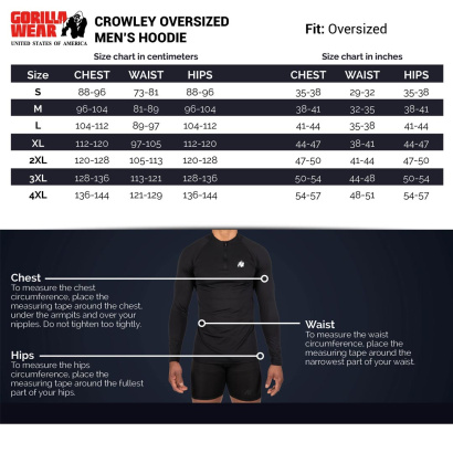 Gorilla Wear Crowley Oversized Men´s Hoodie black Gorilla Wear Crowley Oversized Men´s Hoodie black
