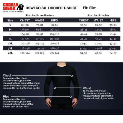 Gorilla Wear Oswego S/L Hooded T-Shirt black Gorilla Wear Oswego S/L Hooded T-Shirt black