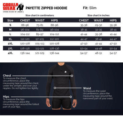 Gorilla Wear Payette Zipped Hoodie grey