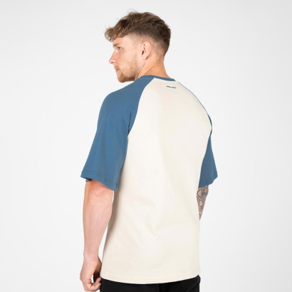 Gorilla Wear Logan Oversized T-Shirt beige/blue