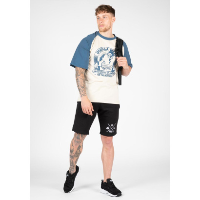 Gorilla Wear Logan Oversized T-Shirt beige/blue