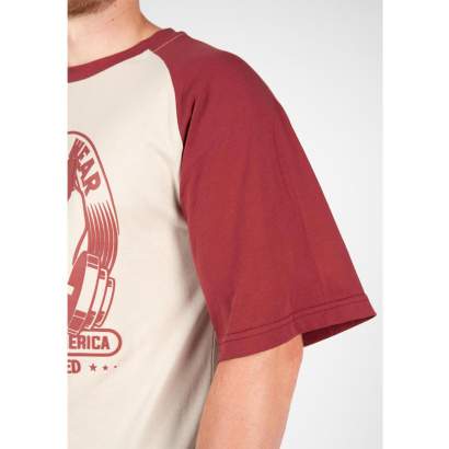 Gorilla Wear Logan Oversized T-Shirt beige/red