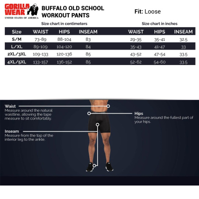 Gorilla Wear Buffalo Old School Workout Pants black/grey