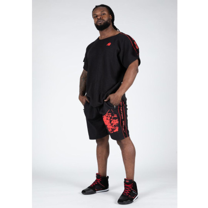 Gorilla Wear Buffalo Old School Workout Shorts black/red Gorilla Wear Buffalo Old School Workout Shorts black/red