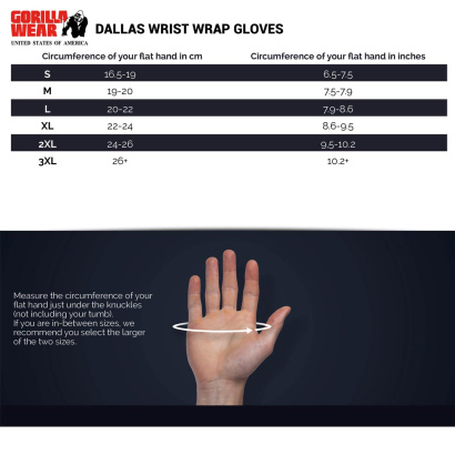 Gorilla Wear Dallas Wrist Wraps Gloves Black/Red