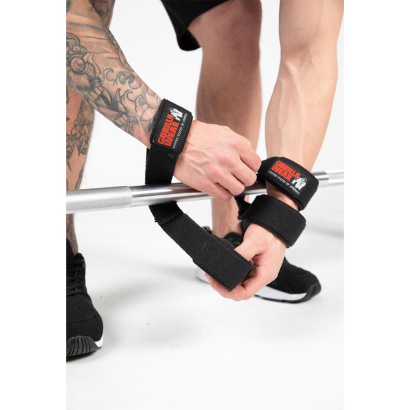 Gorilla Wear Figure 8 Lifting Straps Black