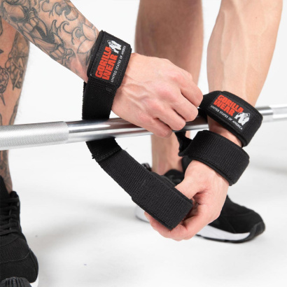 Gorilla Wear Figure 8 Lifting Straps Black