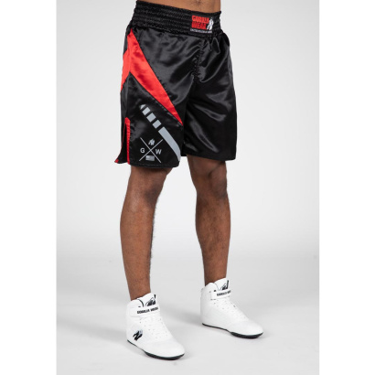 Gorilla Wear Hornell Boxing Shorts Black/Red