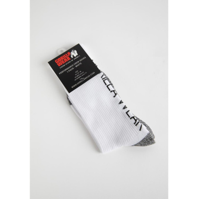 Gorilla Wear Performance Crew Socks White Gorilla Wear Performance Crew Socks White