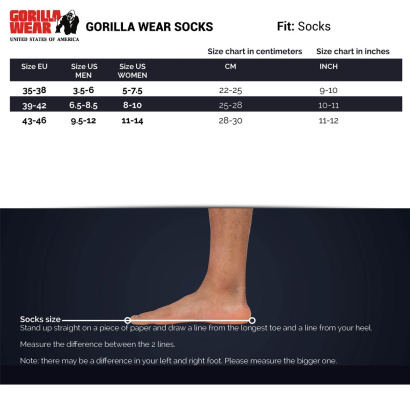 Gorilla Wear Performance Crew Socks White Gorilla Wear Performance Crew Socks White