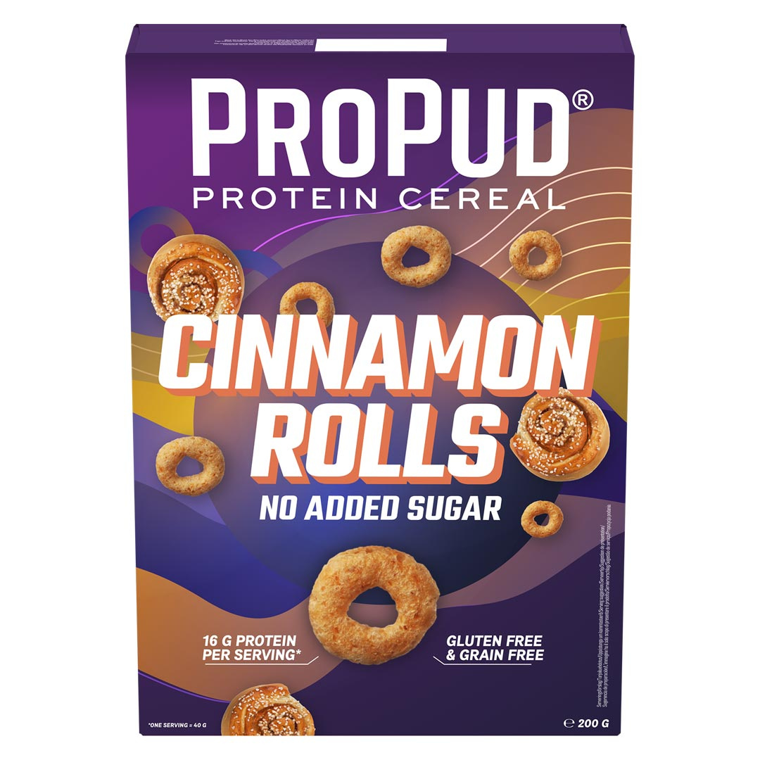 NJIE ProPud Protein Cereal 200 g Cinnamon Rolls i gruppen Livsmedel / Livsmedel övrigt hos Proteinbolaget (PB-230124-1)