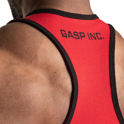 GASP Ribbed T-back Chili Red