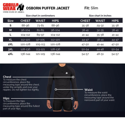 Gorilla Wear Osborn Puffer Jacket Black