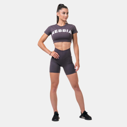 NEBBIA Sporty Crop Top Marron