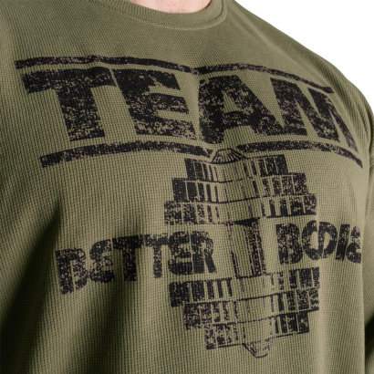 Better Bodies Team Iron Thermal Tee Washed Green