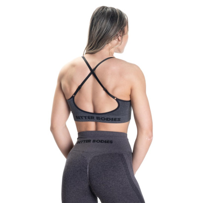 Better Bodies Curve Scrunch Bra Black Melange