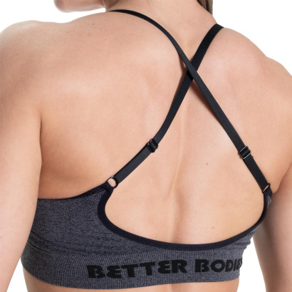 Better Bodies Curve Scrunch Bra Black Melange