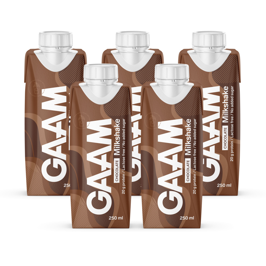 5 x GAAM Milkshake Chocolate i gruppen hos Proteinbolaget (PB-2306284)