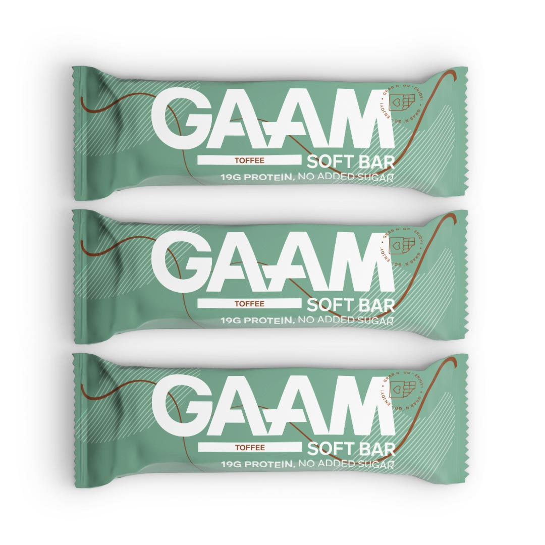 3 x GAAM Soft Bar Toffee i gruppen hos Proteinbolaget (PB-2306288)