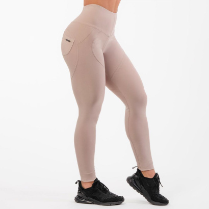NEBBIA High Waist Bubble Butt Lifting Pants Cream