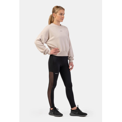 NEBBIA Black Mesh Design Leggings Black