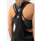 NEBBIA Sleeveless Loose Cross Back Tank Top Feeling Good Black NEBBIA Sleeveless Loose Cross Back Tank Top Feeling Good Black