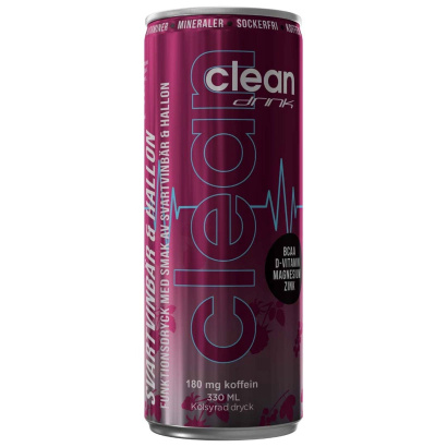 24 x Clean Drink 330 ml Mixflak Utvalda smaker