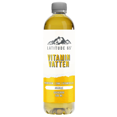 12 x Latitude 65 500 ml Vitaminvatten - Ananas