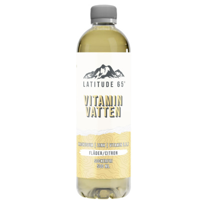 12 x Latitude 65 500 ml Vitaminvatten - Fläder/Citron